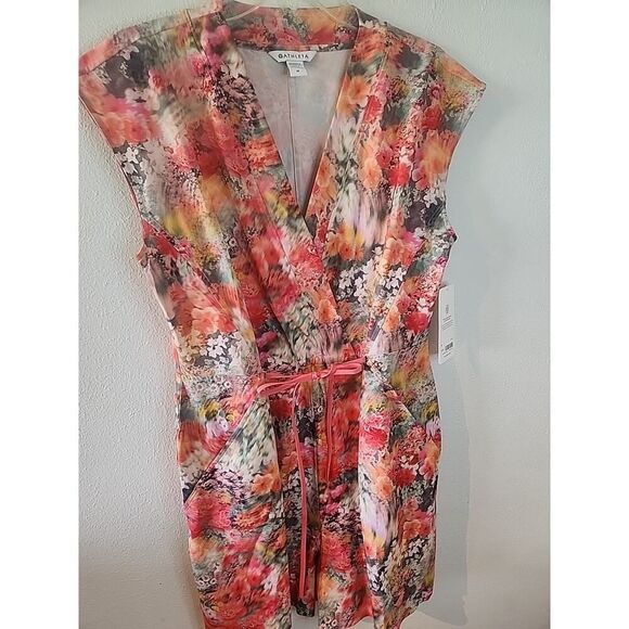 NEW Athleta Marlow Romper Medium Renewed Bloom Floral Travel Athleisure M Shorts - Picture 2 of 7